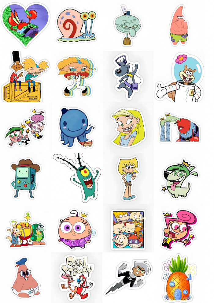 Stickers Nickelodeon Personajes